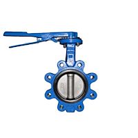 شیر پروانه‌ ایی بدنه فولاد داخل استیل